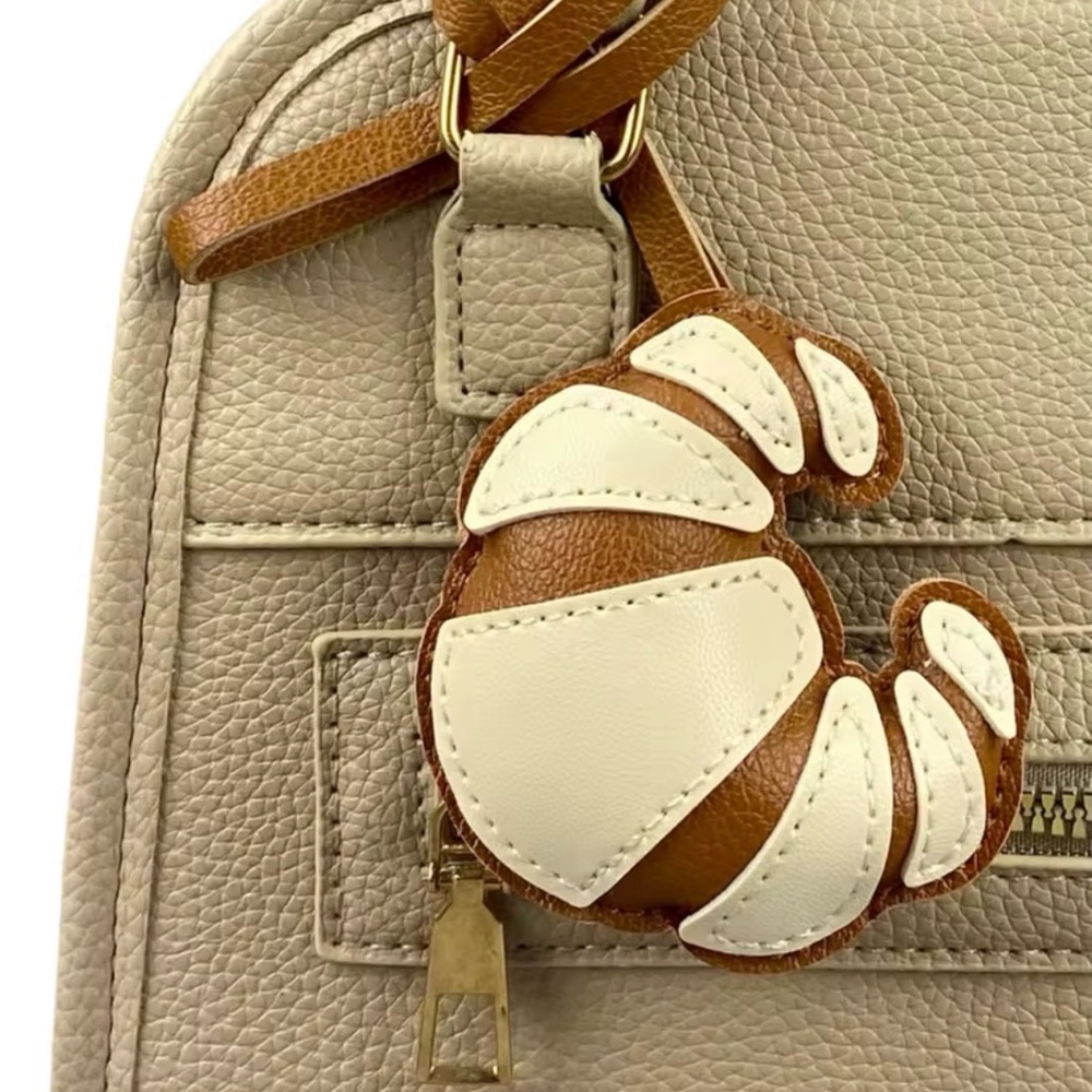Croissant Bag Charm - CHOCOLATE BROWN - Picture 11 of 15